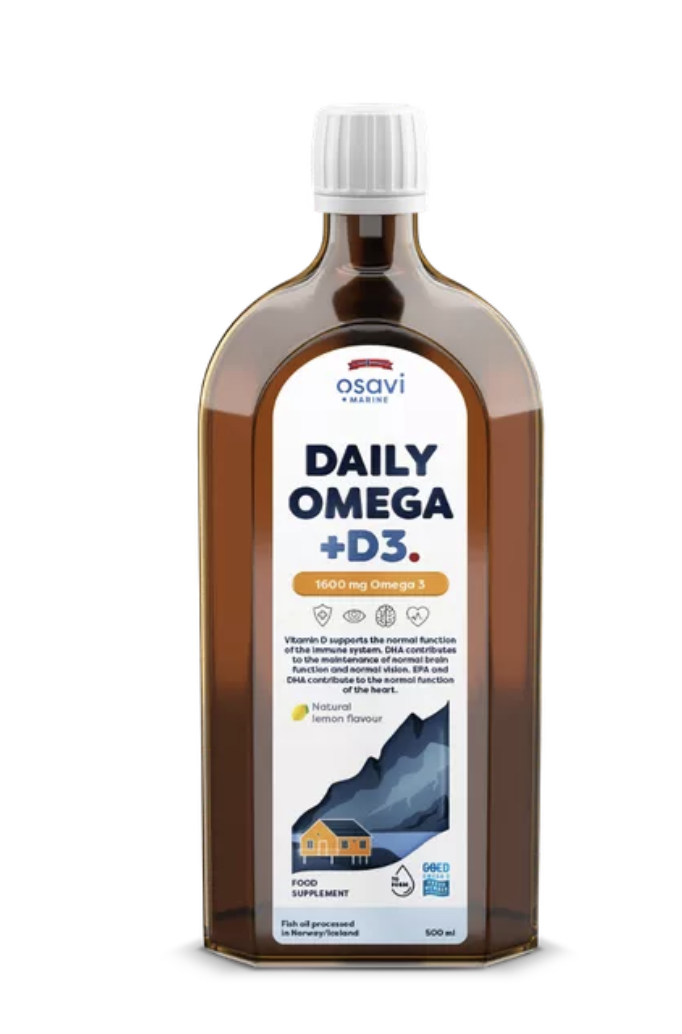 Levně Osavi Daily Omega 3, omega 3 1600 mg + vitamín D3, citronová příchuť, 500 ml