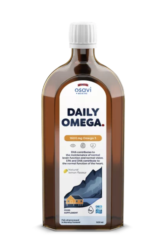 Levně Osavi Daily Omega 3, omega 3, 1600 mg, citronová příchuť, 500 ml