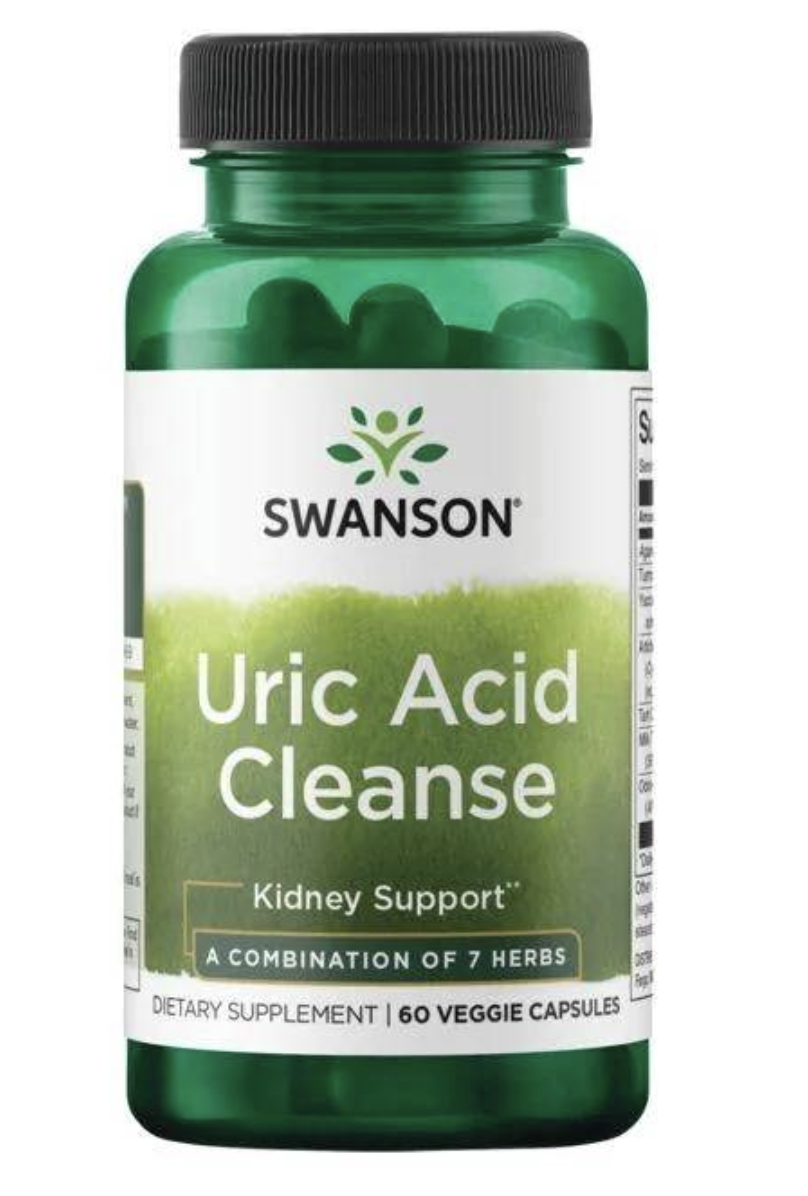 Swanson Uric Acid Cleanse, snížení kyseliny močové, 60 rostlinných kapslí Doplněk stravy