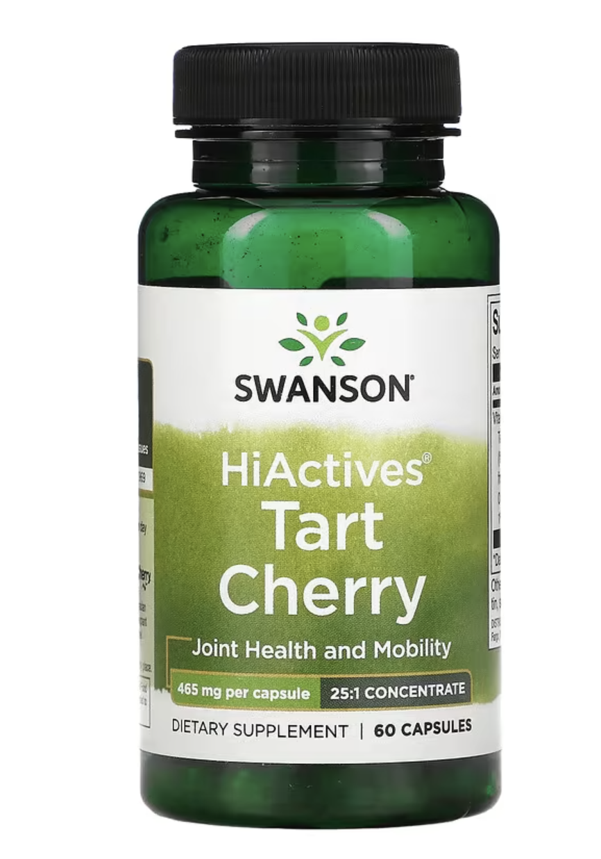 Swanson HiActives Tart Cherry, podpora kloubů, 465 mg, 60 kapslí Doplněk stravy