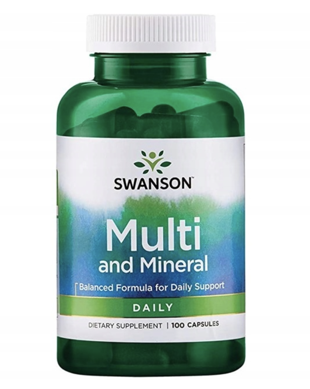 Swanson Multi and Mineral, multivitamín s minerály, 100 kapslí Doplněk stravy