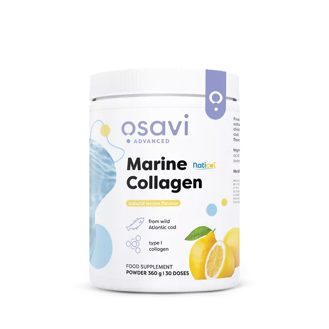 Osavi Marine Collagen Wild Cod Lemon, Mořský kolagen z divoké tresky, citrón, 360 g Doplněk stravy