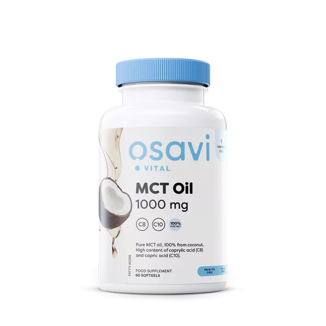 Osavi MCT Oil, MCT olej, 1000 mg, 60 kapslí