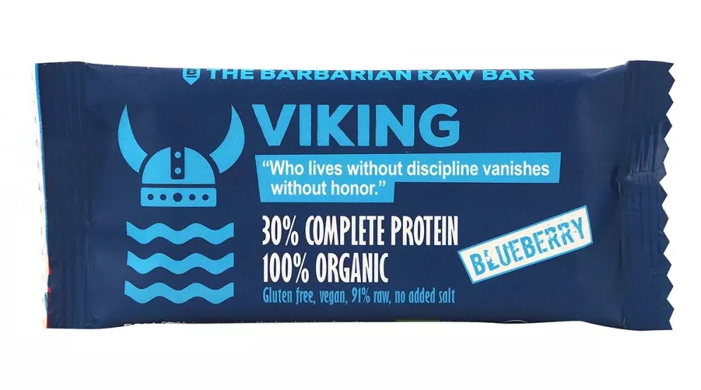 Levně The Barbarian Proteinová Tyčinka Organic Viking Blueberry, 50 g Protein Bar