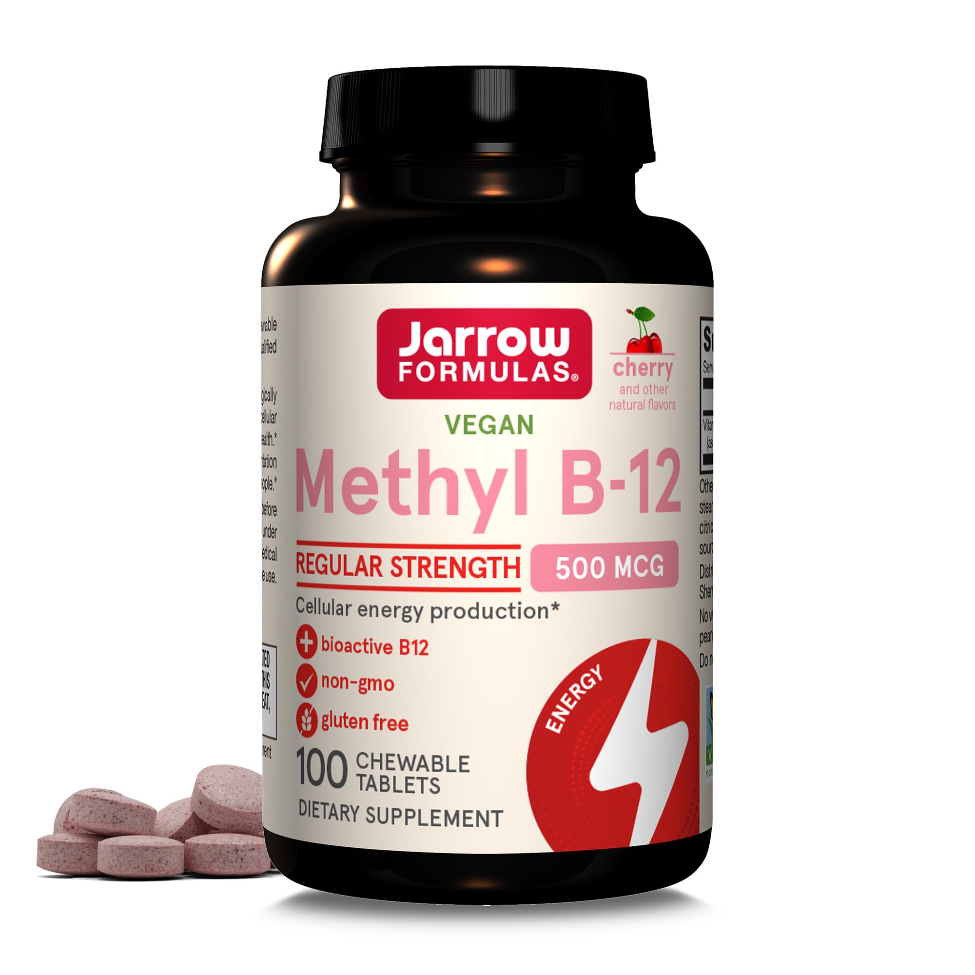 Jarrow Formulas Jarrow Methyl B-12 Cherry, Třešeň, 500 mcg, 100 žvýkacích tablet Doplněk stravy