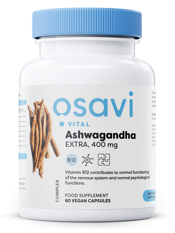 Osavi Ashwagandha Extra, 400 mg, 60 vegan kapslí Doplněk stravy