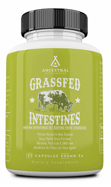 Ancestral Supplements, Grass-fed Intestines, zdravá střeva, 180 kapslí, 30 dávek Doplněk stravy