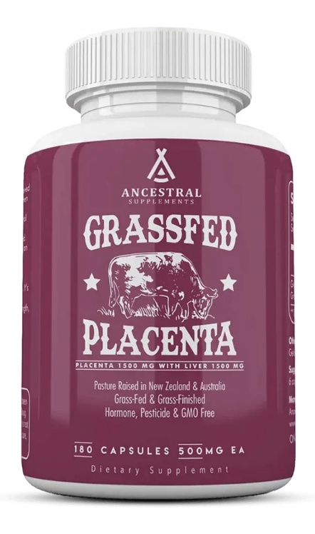 Ancestral Supplements, Grass-fed Placenta, hovězí placenta, 180 kapslí, 30 dávek Doplněk stravy