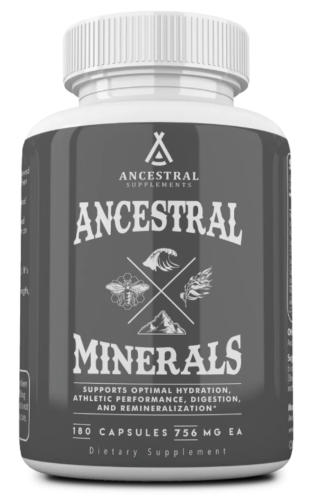 Levně Ancestral Supplements, Ancestral Minerals, komplex minerálů, 180 kapslí, 30 dávek Doplněk stravy