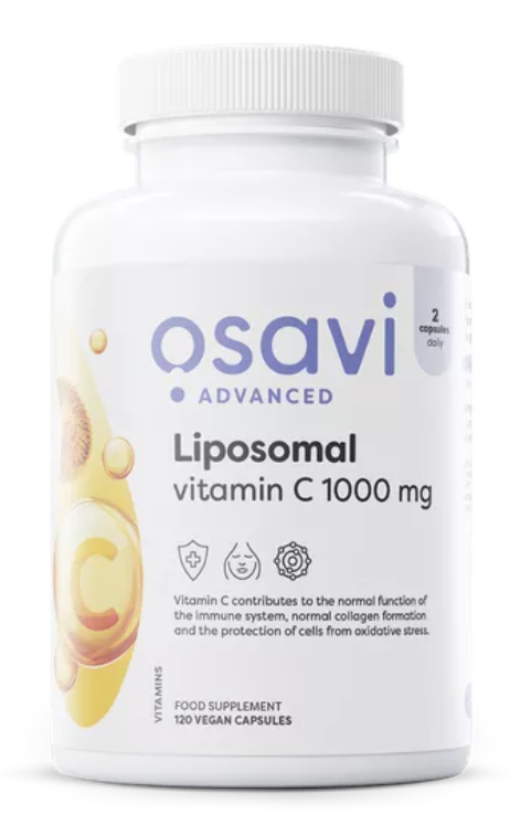 Osavi Liposomal Vitamin C, lipozomální vitamín C, 1000 mg, 120 rostlinných kapslí Doplněk stravy