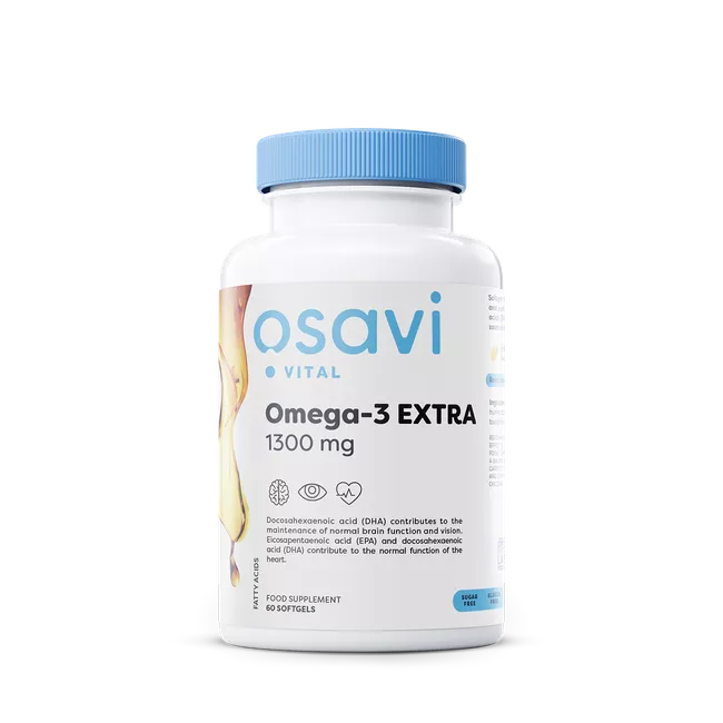 Osavi Omega-3 EXTRA, citrón, 1300 mg, 60 kapslí doplněk stravy