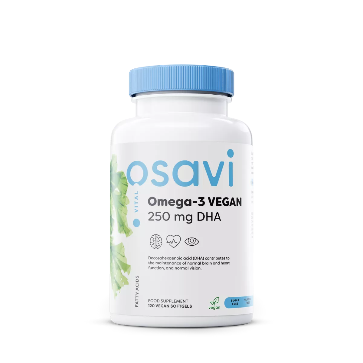 Osavi Omega-3 VEGAN, 250 mg DHA, 120 rostlinných kapslí doplněk stravy