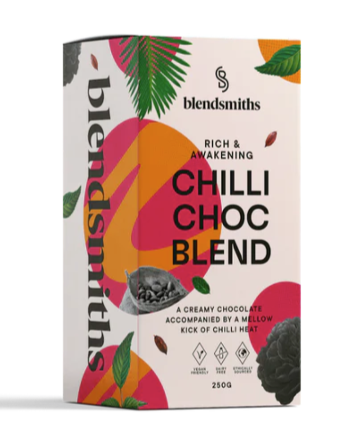 Levně Blendsmiths Chilli Chocolate Blend, Čokoláda a chilli, rozpustná směs, 250 g