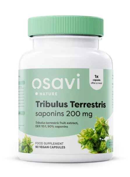 Osavi Tribulus Terrestris saponins, kotvičník zemní - saponiny, 200 mg, 120 rostlinných kapslí Doplněk stravy