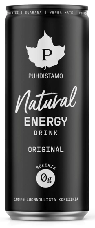 Puhdistamo Natural Energy Drink Original, Energetický drink, příchuť Original, 330 ml
