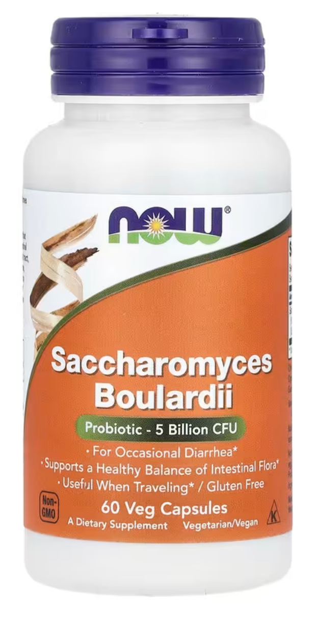 Now Saccharomyces Boulardii 5 miliard CFU 60 rostlinných kapslí Obrázek