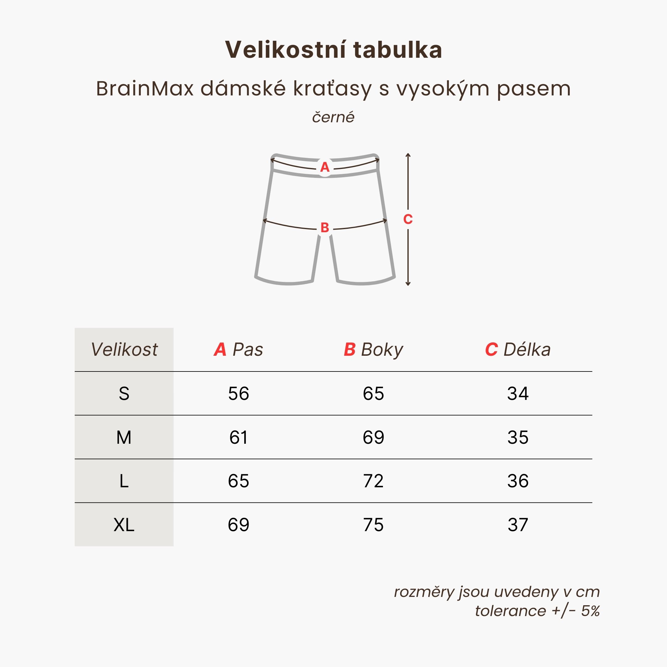 BrainMax dámské kraťasy s vysokým pasem, černé Velikost: M Obrázek