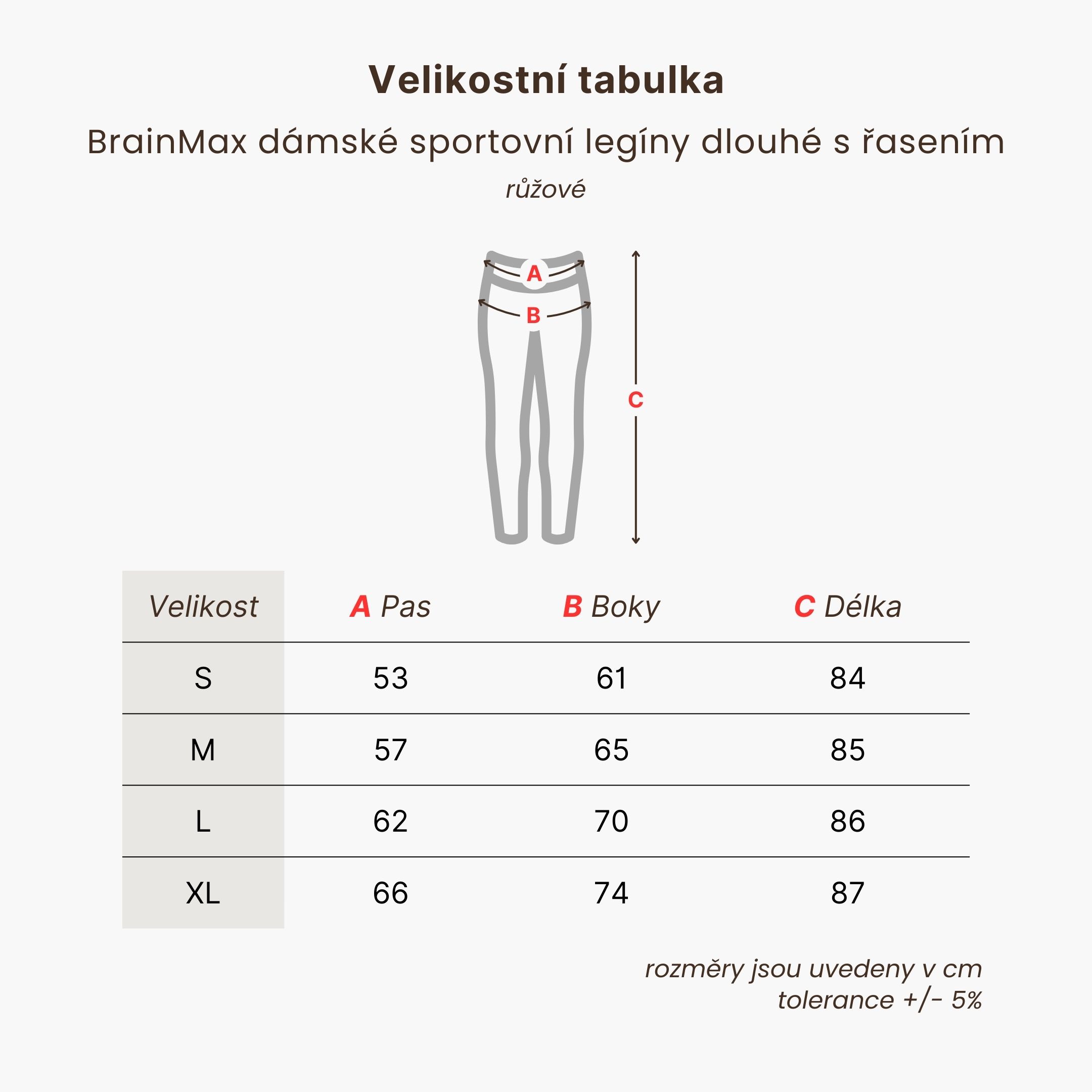 BrainMax dámské sportovní legíny dlouhé s řasením, růžové Velikost: S Obrázek