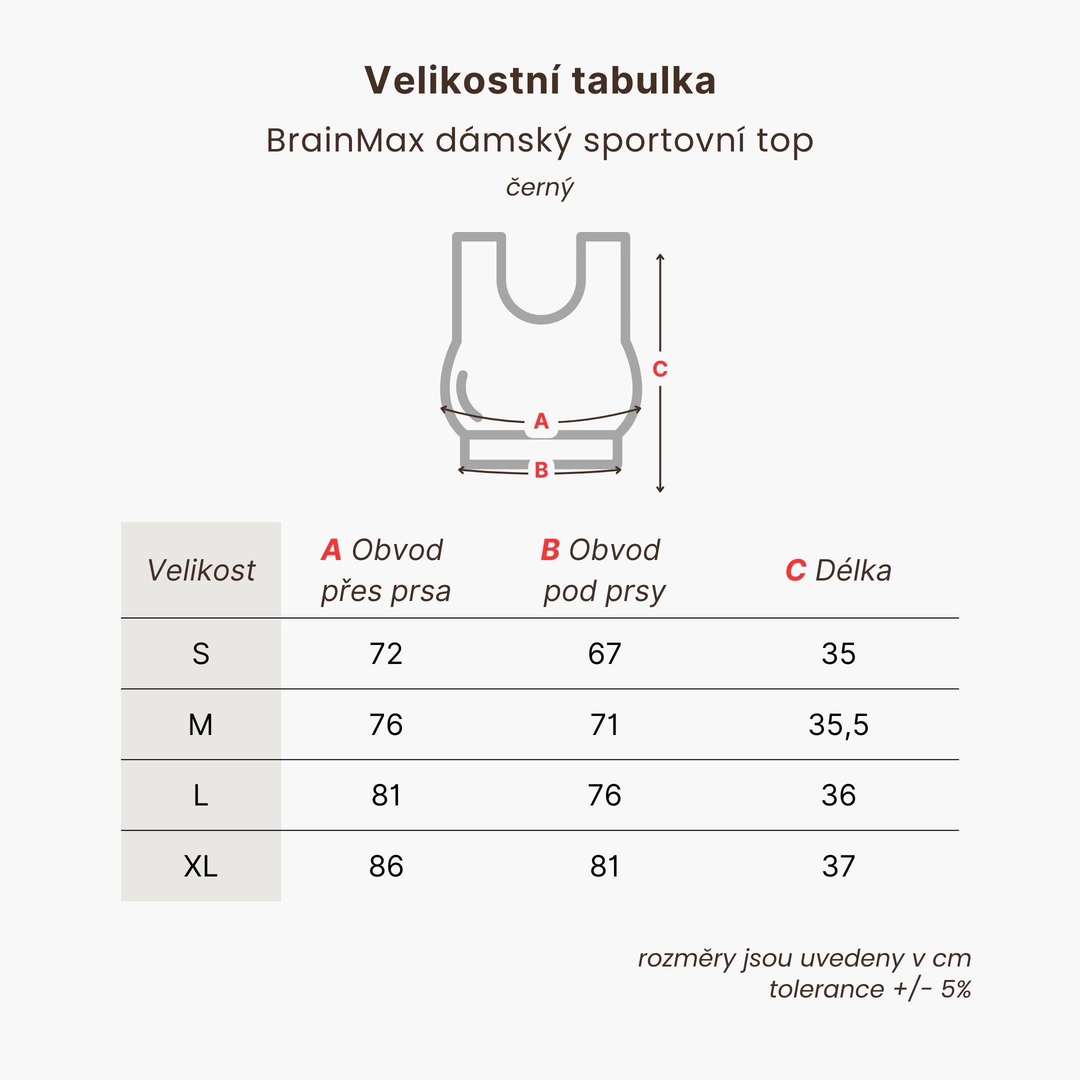 BrainMax dámský sportovní top, černý Velikost: L Obrázek