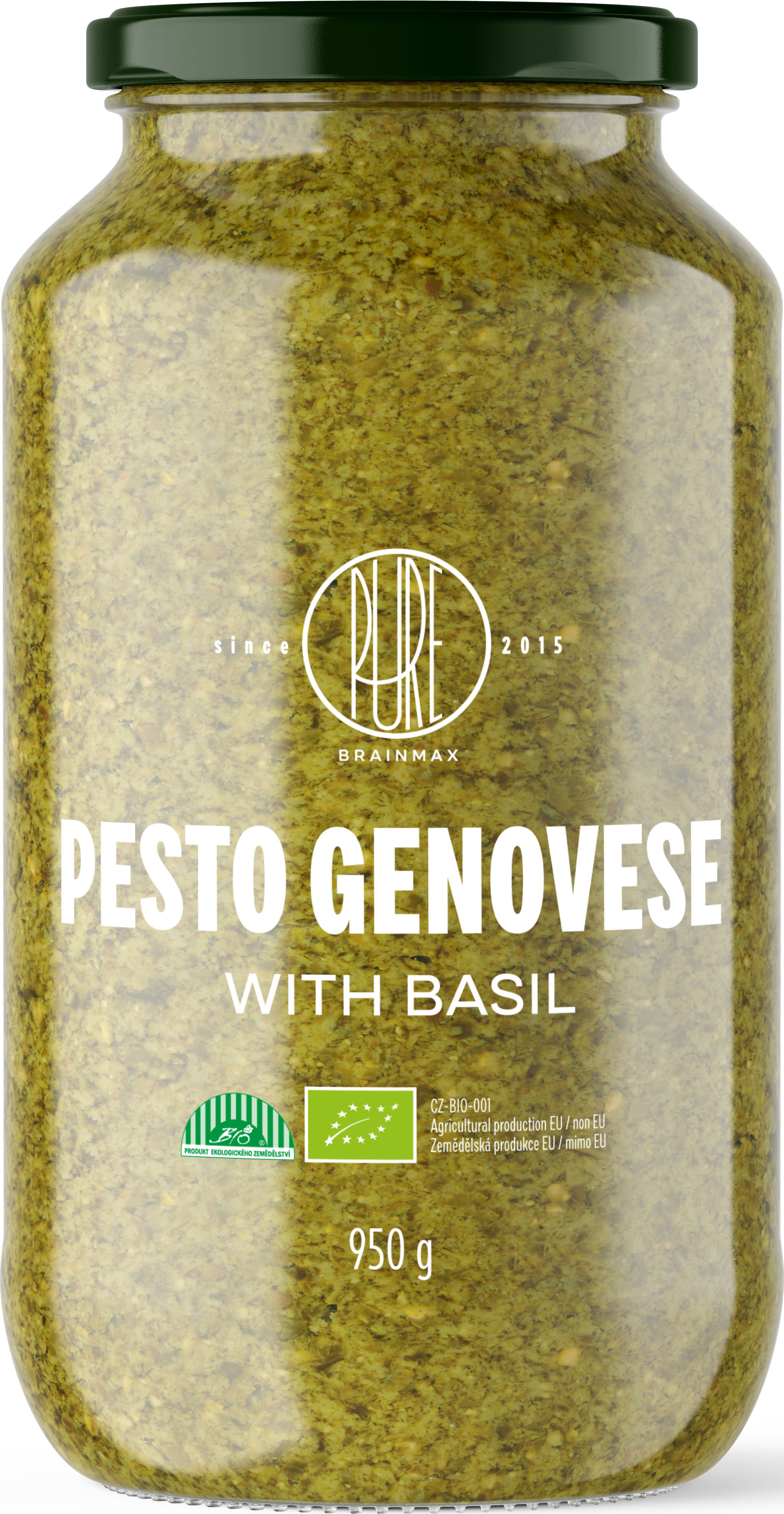 BrainMax Pure  Pesto Genovese, bazalkové pesto, BIO Objem: 950 g Obrázek