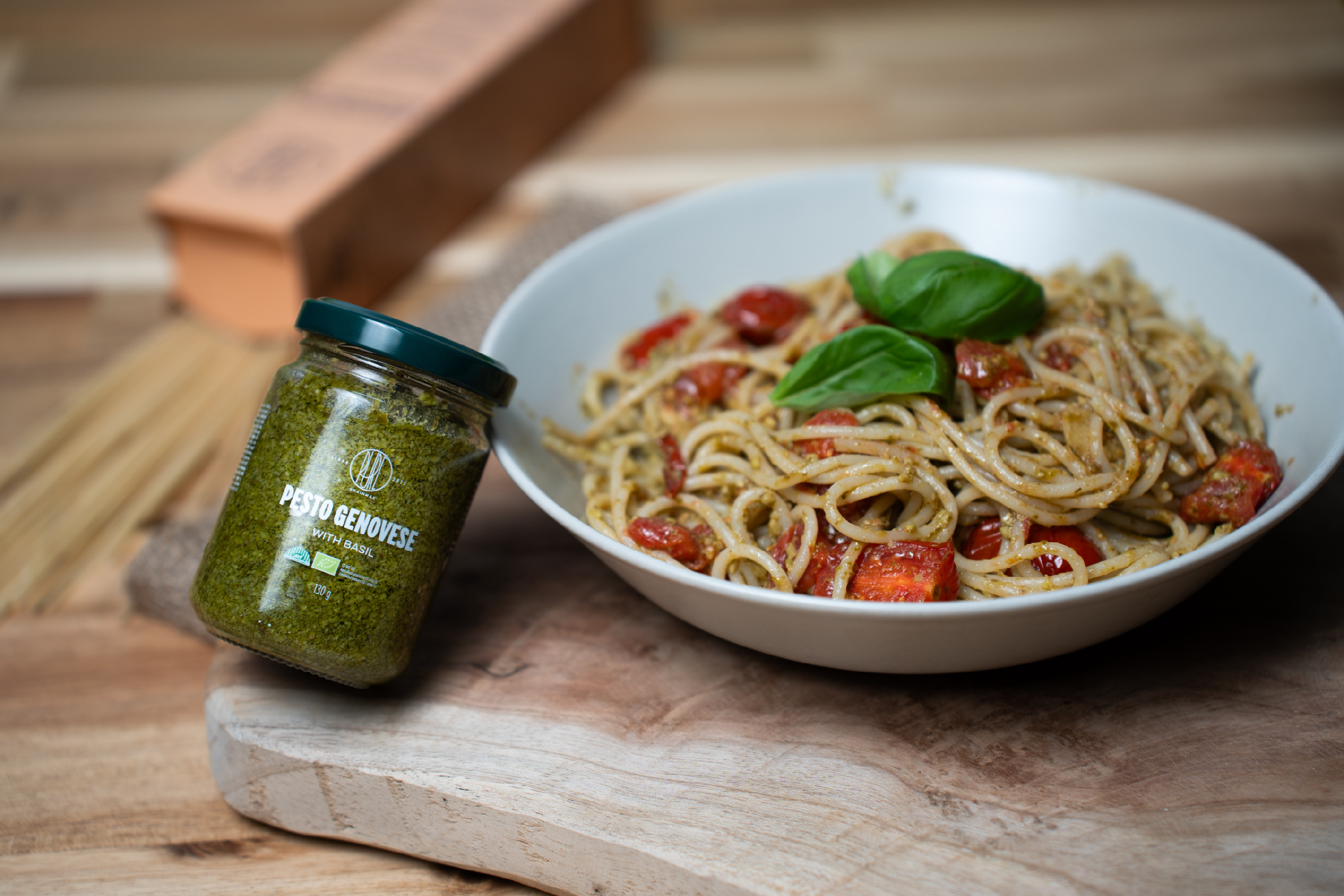 BrainMax Pure  Pesto Genovese, bazalkové pesto, BIO Objem: 950 g Obrázek