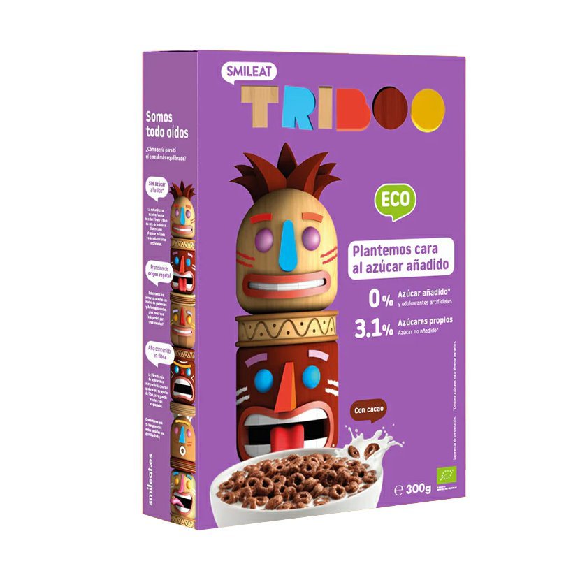 Smileat BIO cereální kakaové kroužky bez přidaného cukru, 300g Obrázek