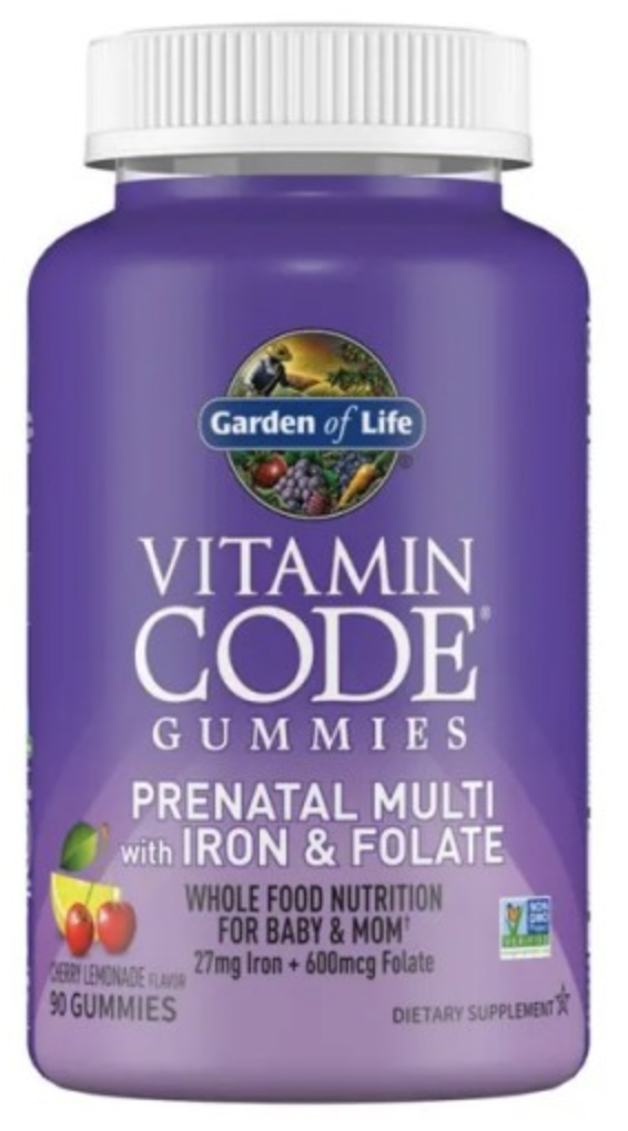 Garden of Life Vitamin Code Prenatal with Iron & Folate, multivitamin s železem a kyselinou listovou, podpora v těhotenství, 90 gumových bonbónů Doplněk stravy