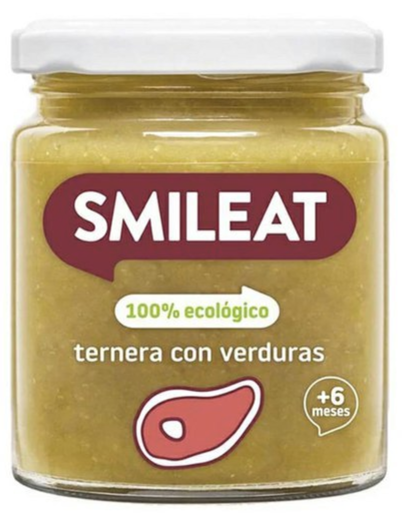 Smileat příkrm telecí se zeleninou s extra panenským olivovým olejem, 6M+, BIO, 230 g Obrázek