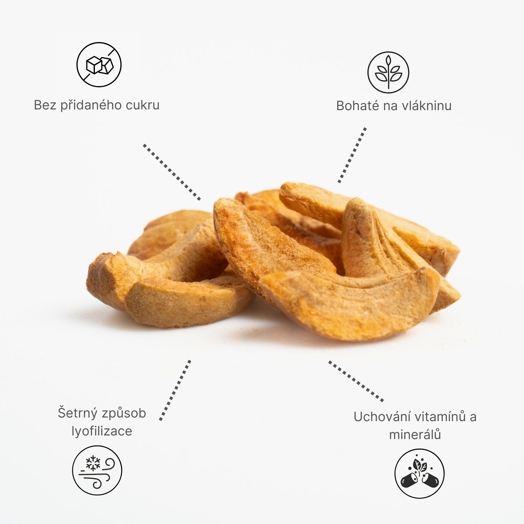 BrainMax Pure Lyophilized Apricots, Lyofilizované meruňky, 45 g Obrázek