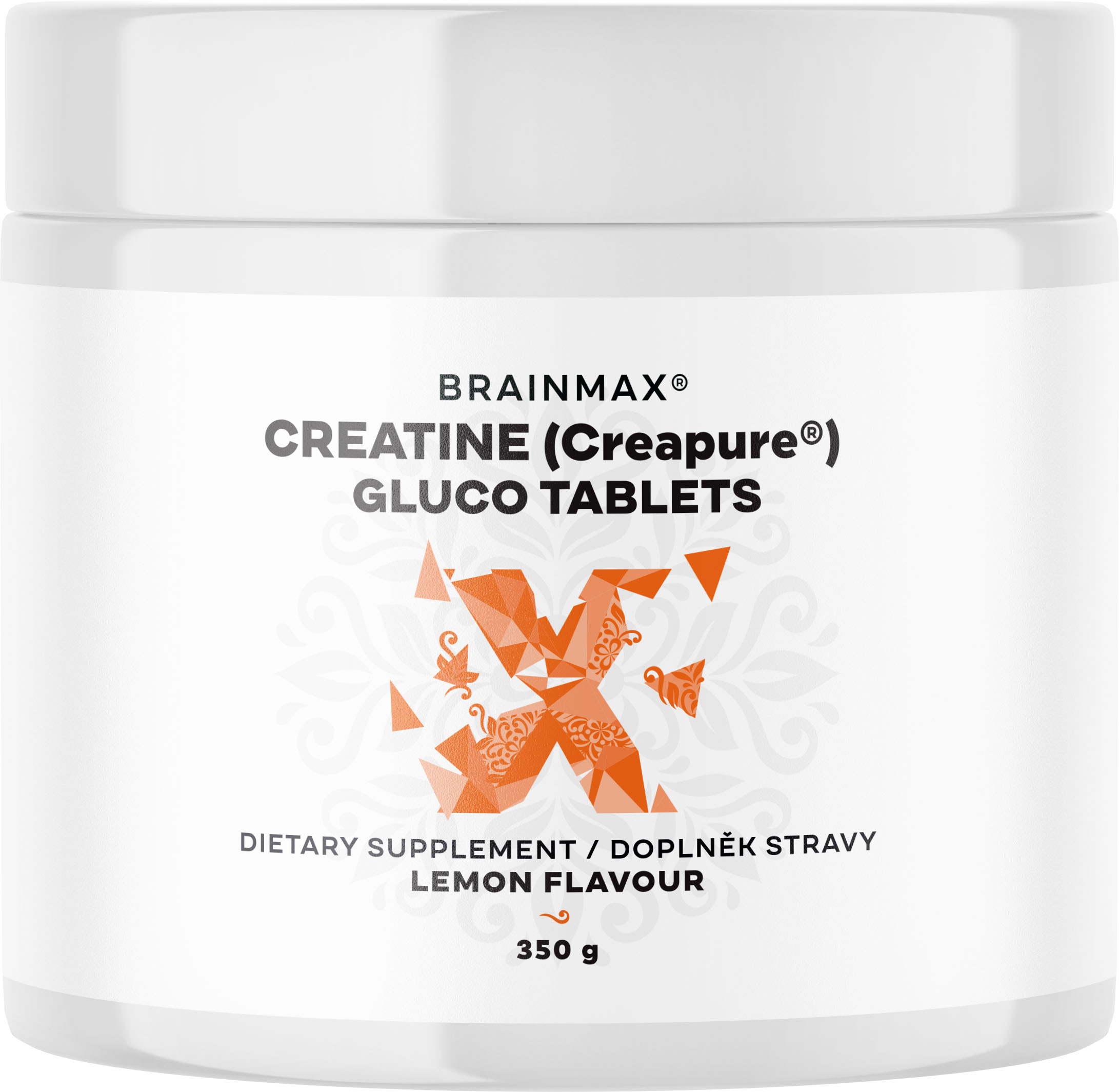 BrainMax Creapure® Gluco tablets, Lemon, 350 g Obrázek