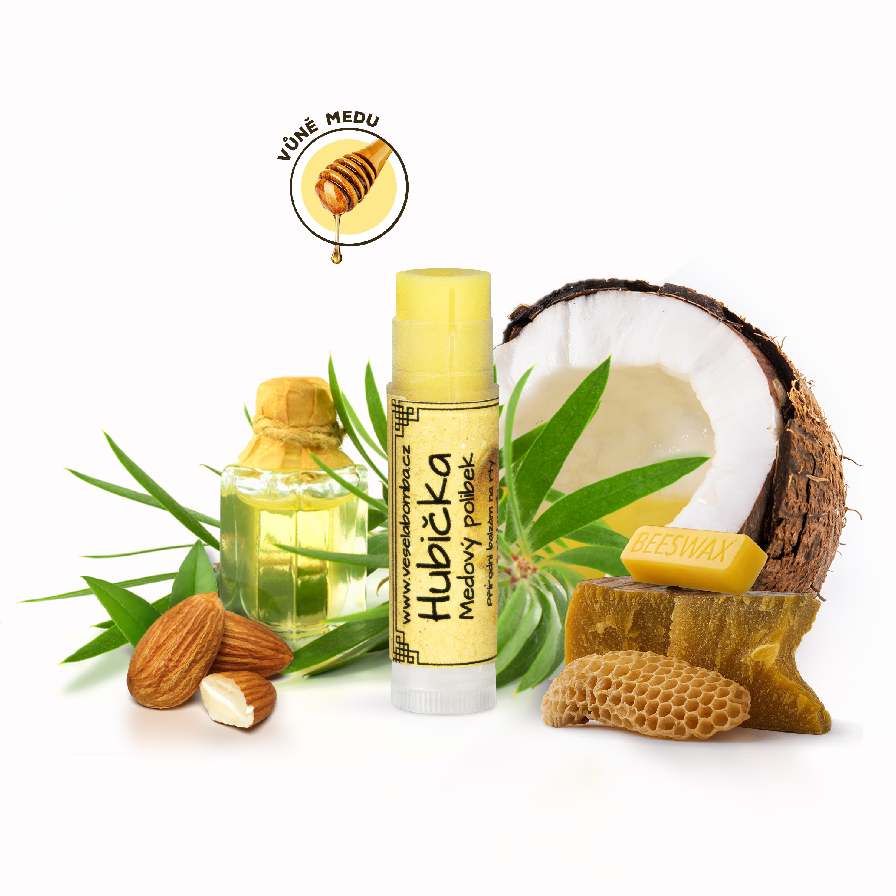 Veselá bomba Happy bomb - Balsam do ust Ustnik - miodowy pocałunek 4,5 ml