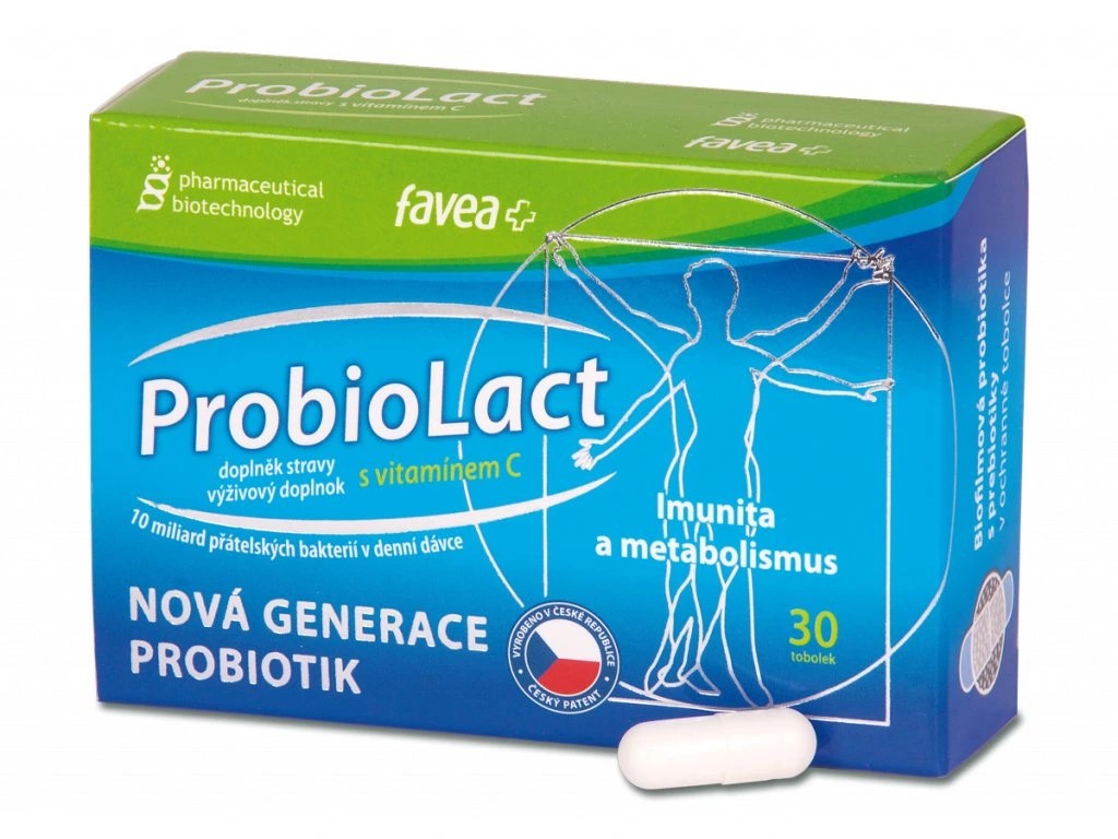 ProbioLact, Probiotika s prebiotiky, 30 kapslí
