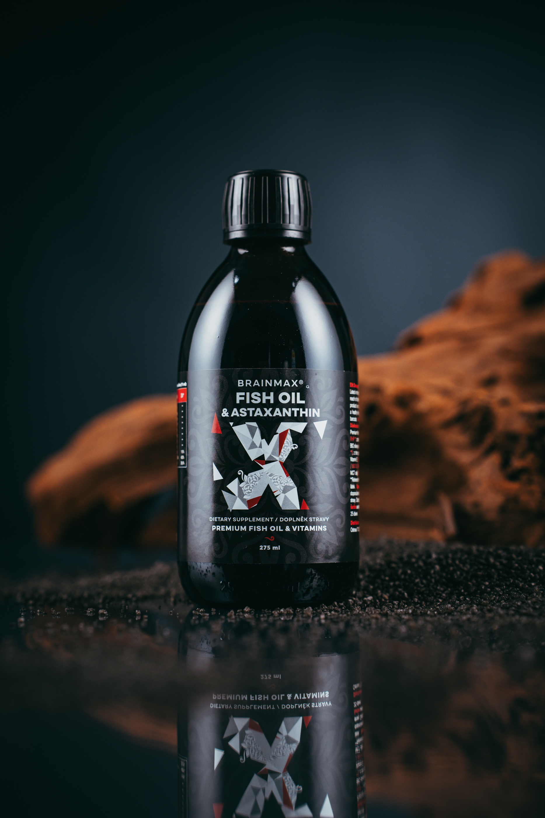BrainMax Fish Oil & Astaxanthin, Super Omega 3, 275 ml Obrázek