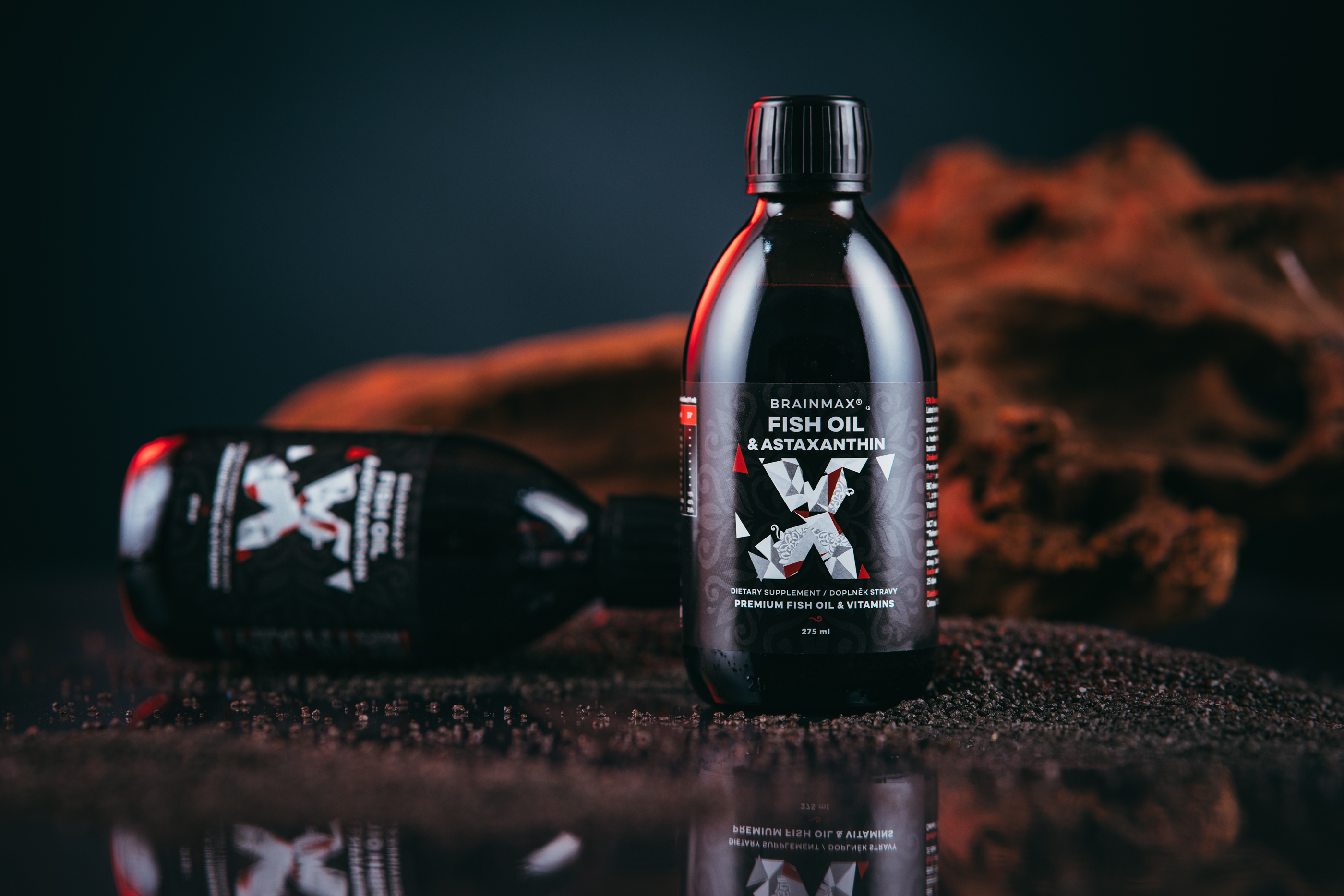 BrainMax Fish Oil & Astaxanthin, Super Omega 3, 275 ml Obrázek