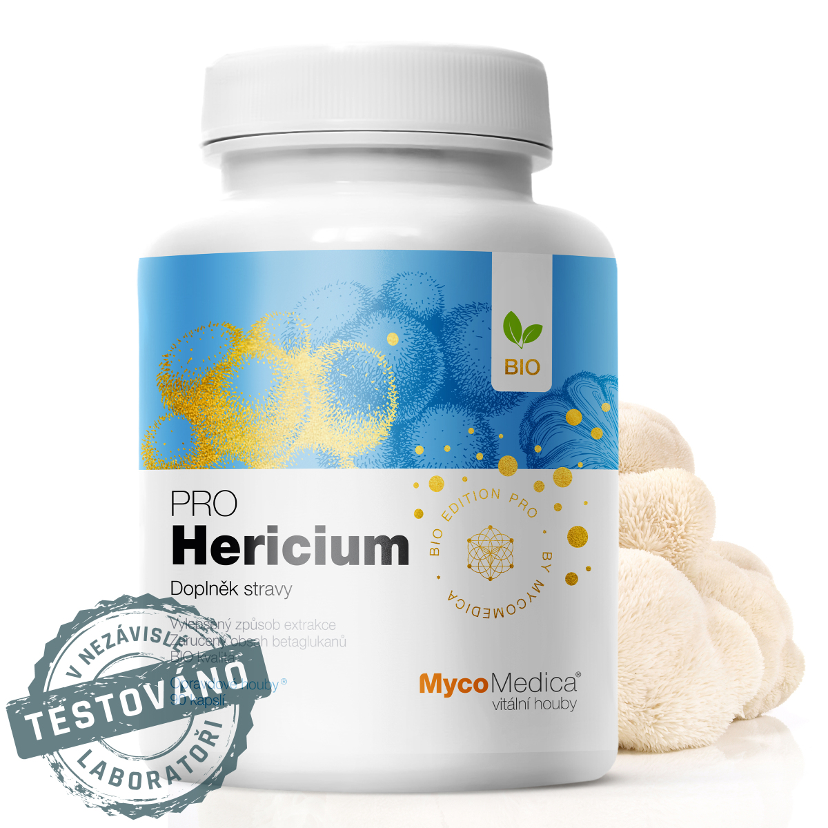 MycoMedica - Hericium PRO, 90 rostlinných kapslí Obrázek