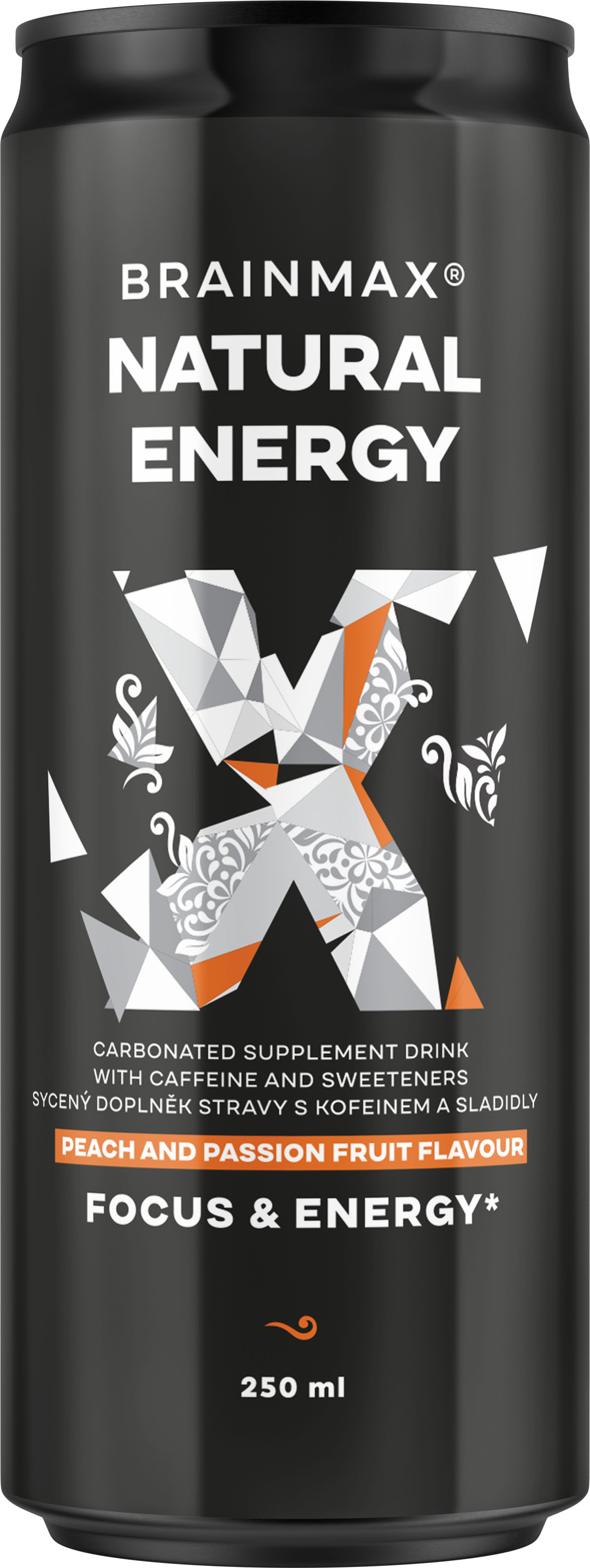 BrainMax Natural Energizer, energetický drink, různé druhy, 250 ml Příchuť: Jablko, limetka Obrázek