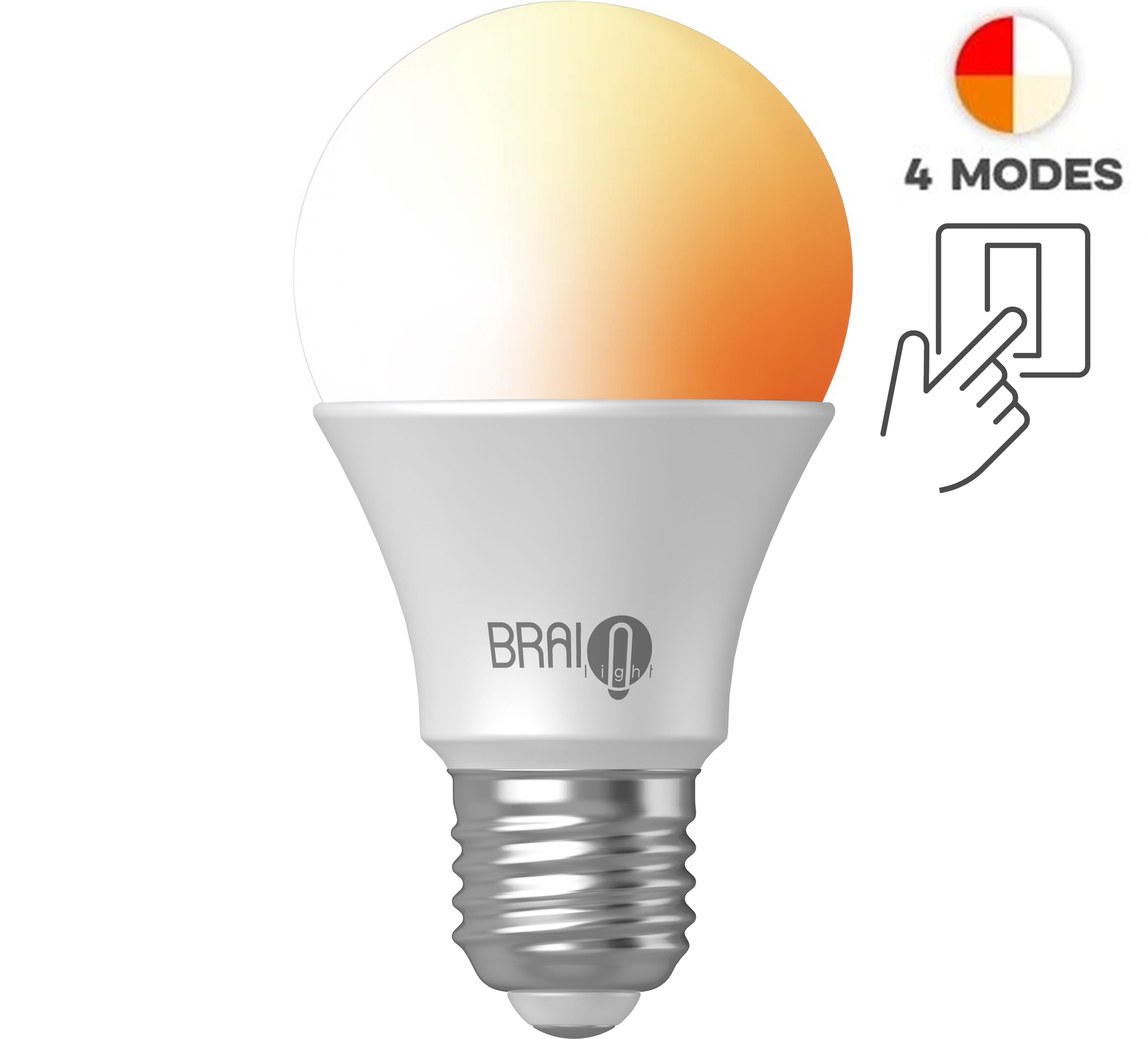 Žárovka BrainLight 4steps Bulb, E27, 7 W, 1300 - 4000 K, 4 typy světla