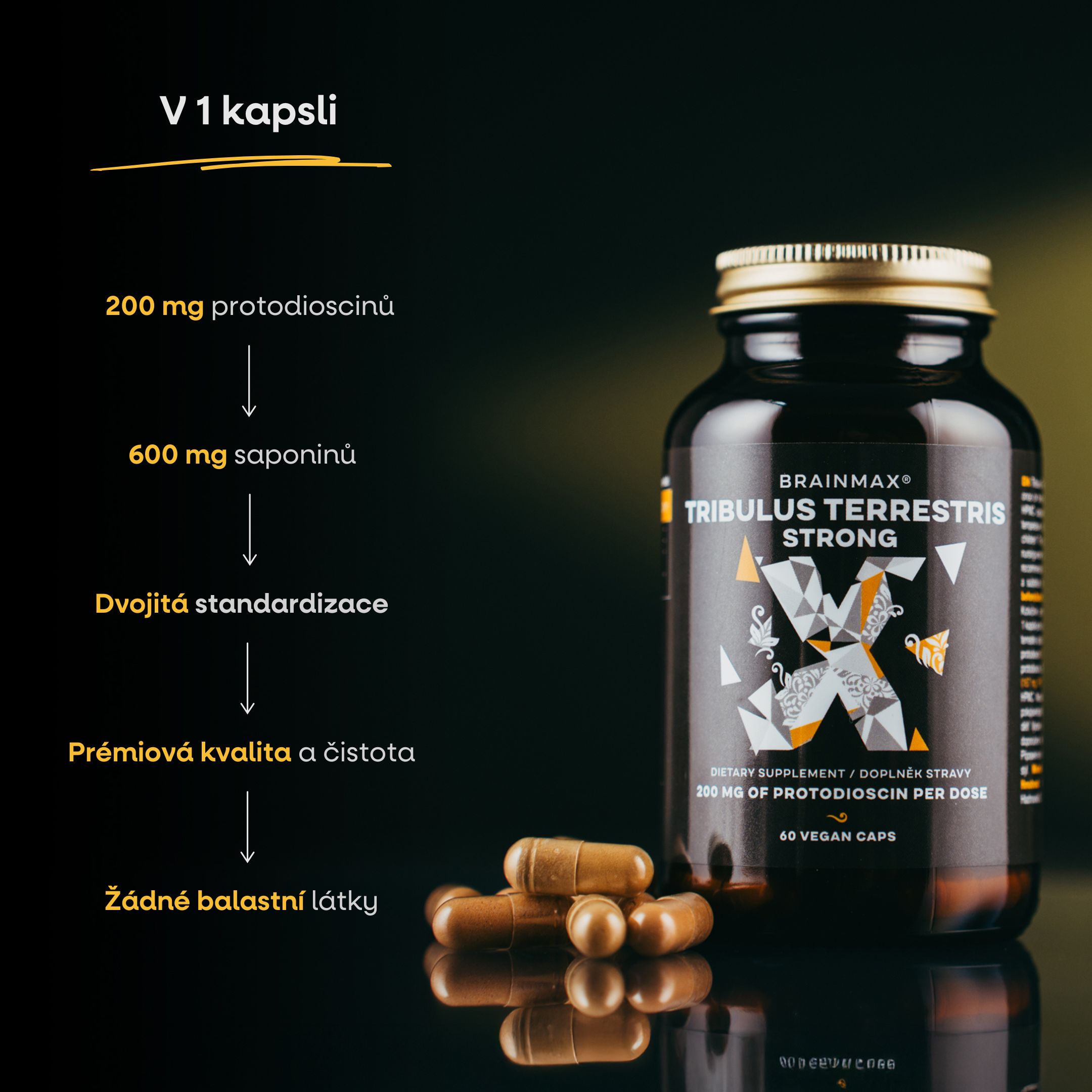 BrainMax Tribulus Terrestris Strong, 60 kapslí Obrázek