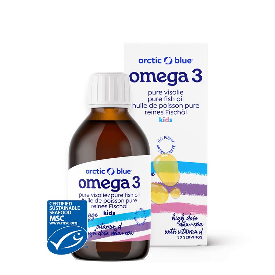 Arctic Blue Kids Omega 3, 450 mg DHA, 380 mg EPA, Vitamin D 400 IU, 150 ml Doplněk stravy