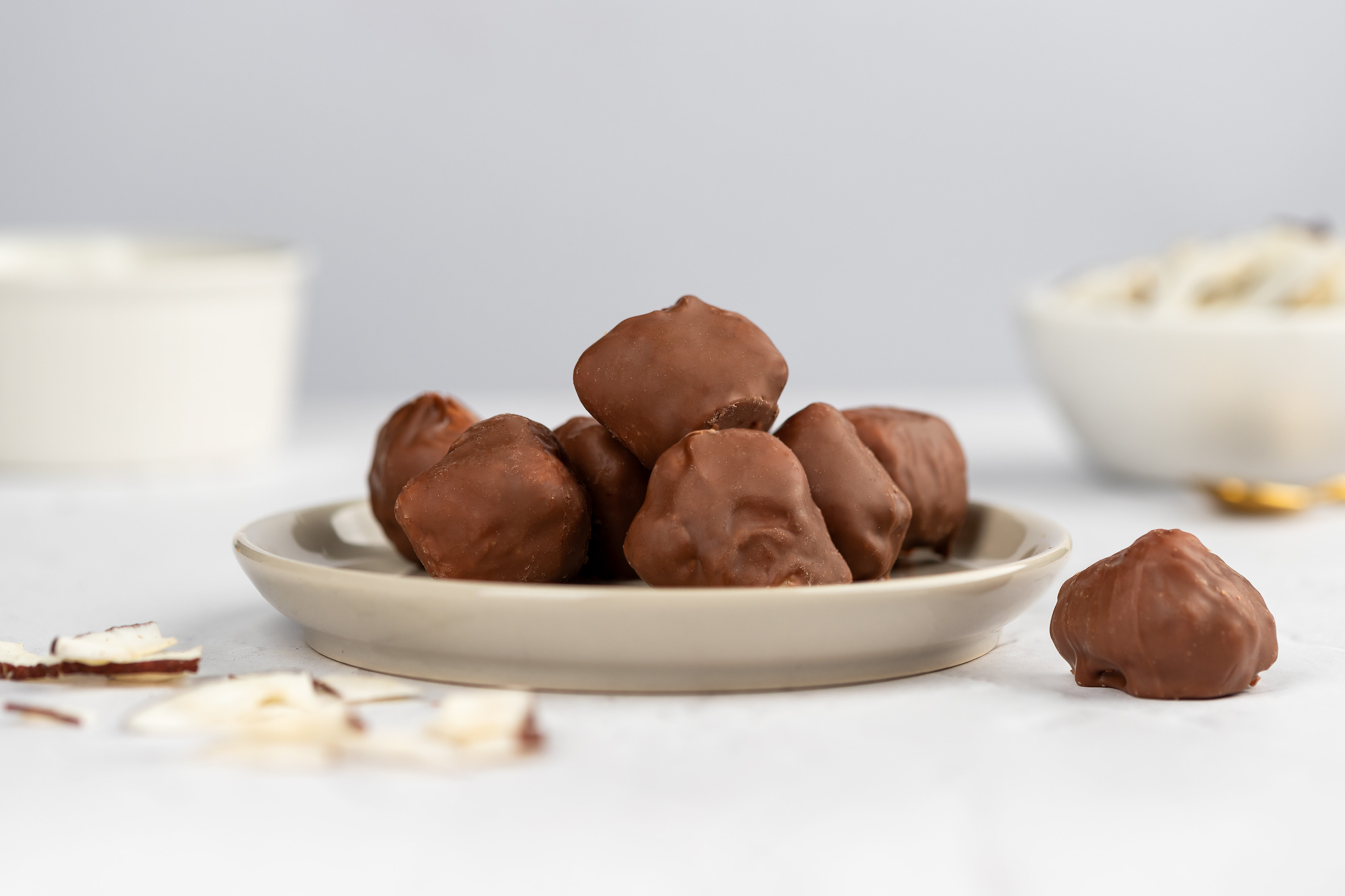 BrainMax Pure Prebiotic Balls Coconut, Prebiotické kuličky, Kokos, BIO, 8 ks Obrázek