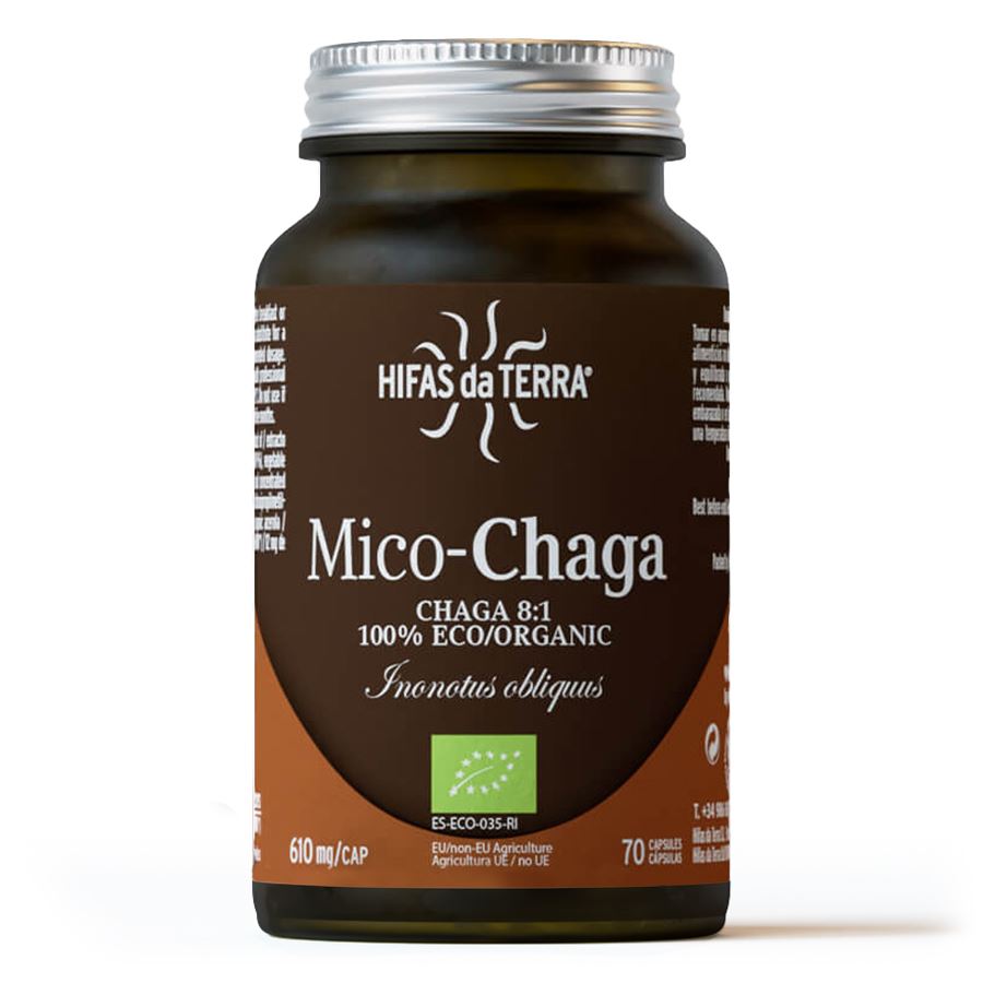 Hifas da Terra Mico-Chaga, podpora imunity, BIO, 70 kapslí Obrázek