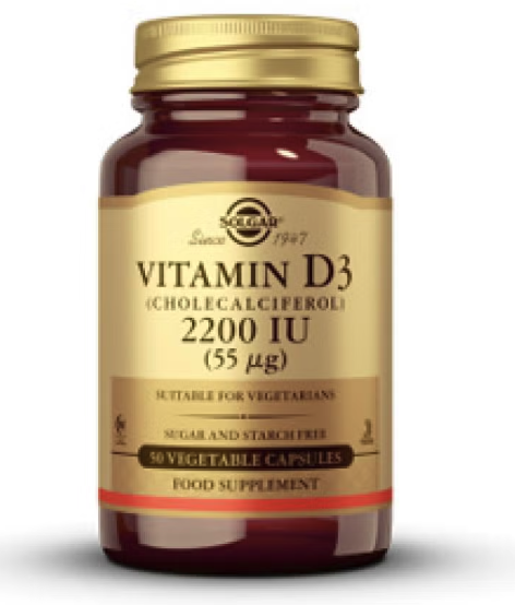 Solgar Vitamín D3 2200 IU 50 kapslí Obrázek