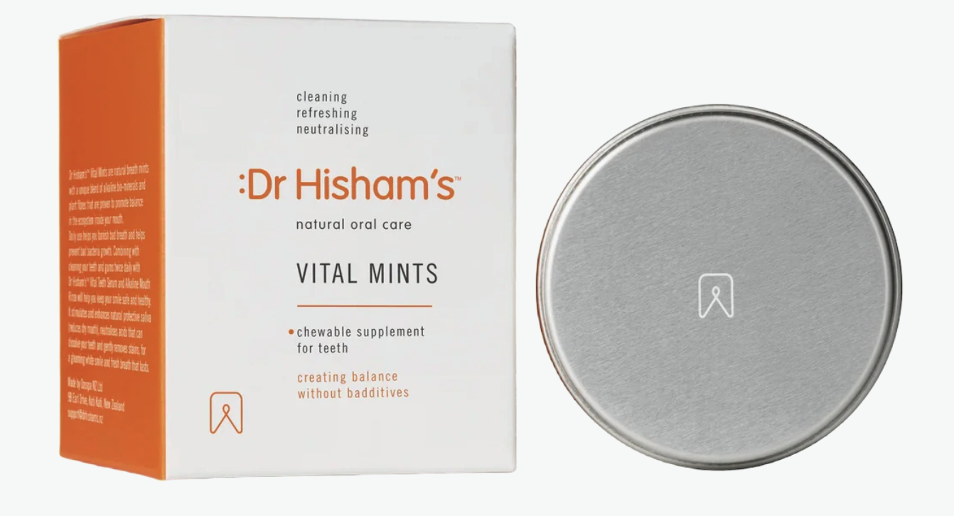 Dr Hisham's Vital Mints, Pastilky pro svěží dech, 120 žvýkacích tablet Obrázek