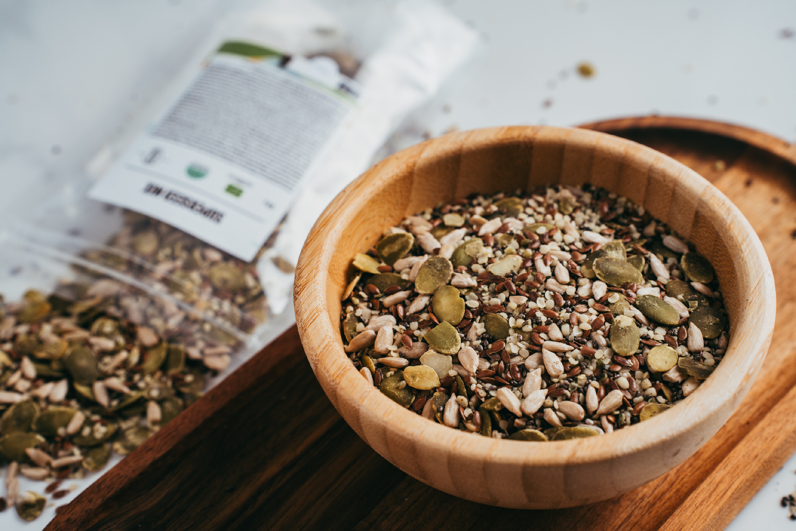 BrainMax Pure Superseed Mix, Směs semínek, BIO, 100 g Obrázek