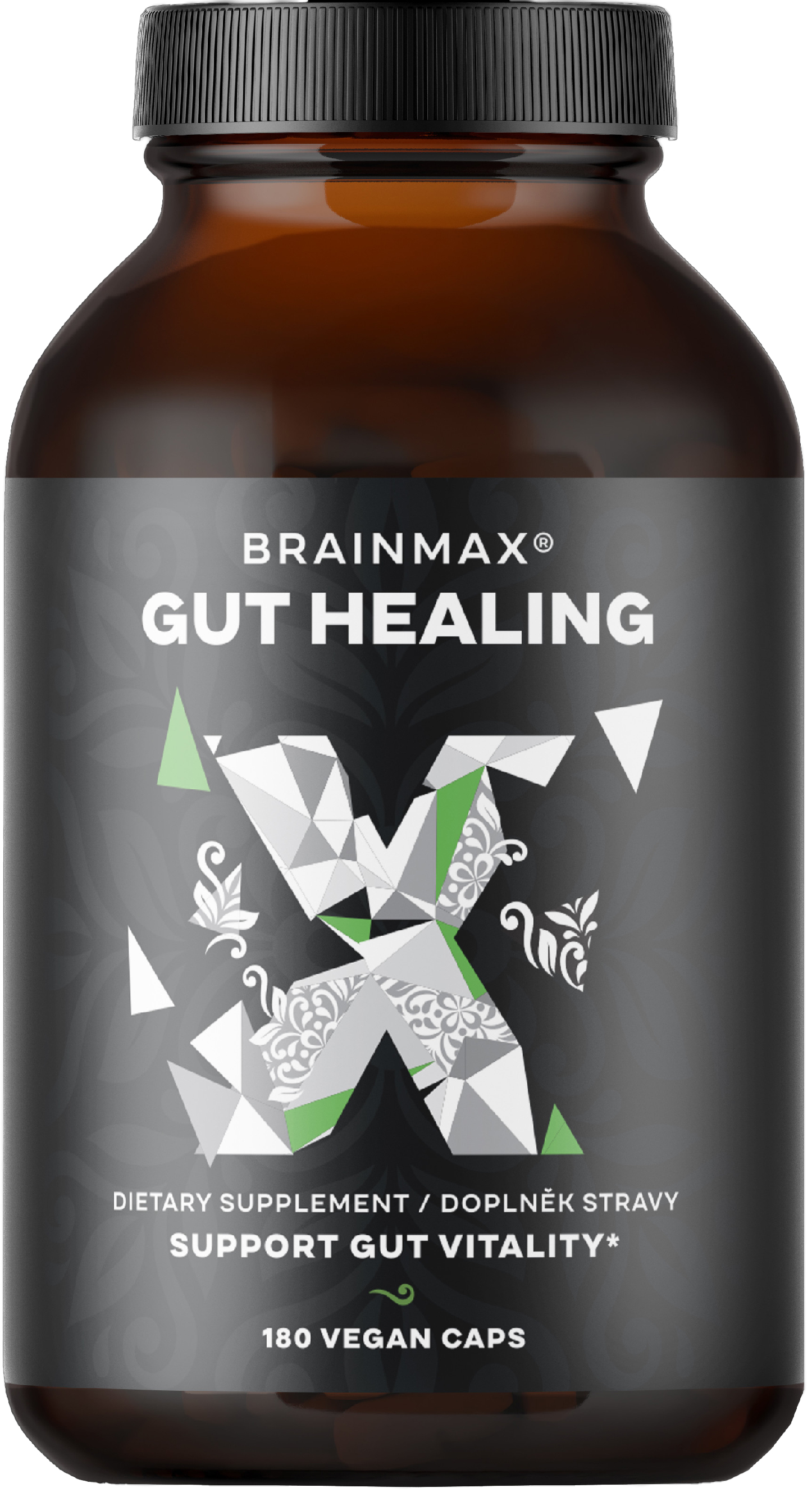 BrainMax Gut Healing, Střeva a trávení, 180 rostlinných kapslí Obrázek