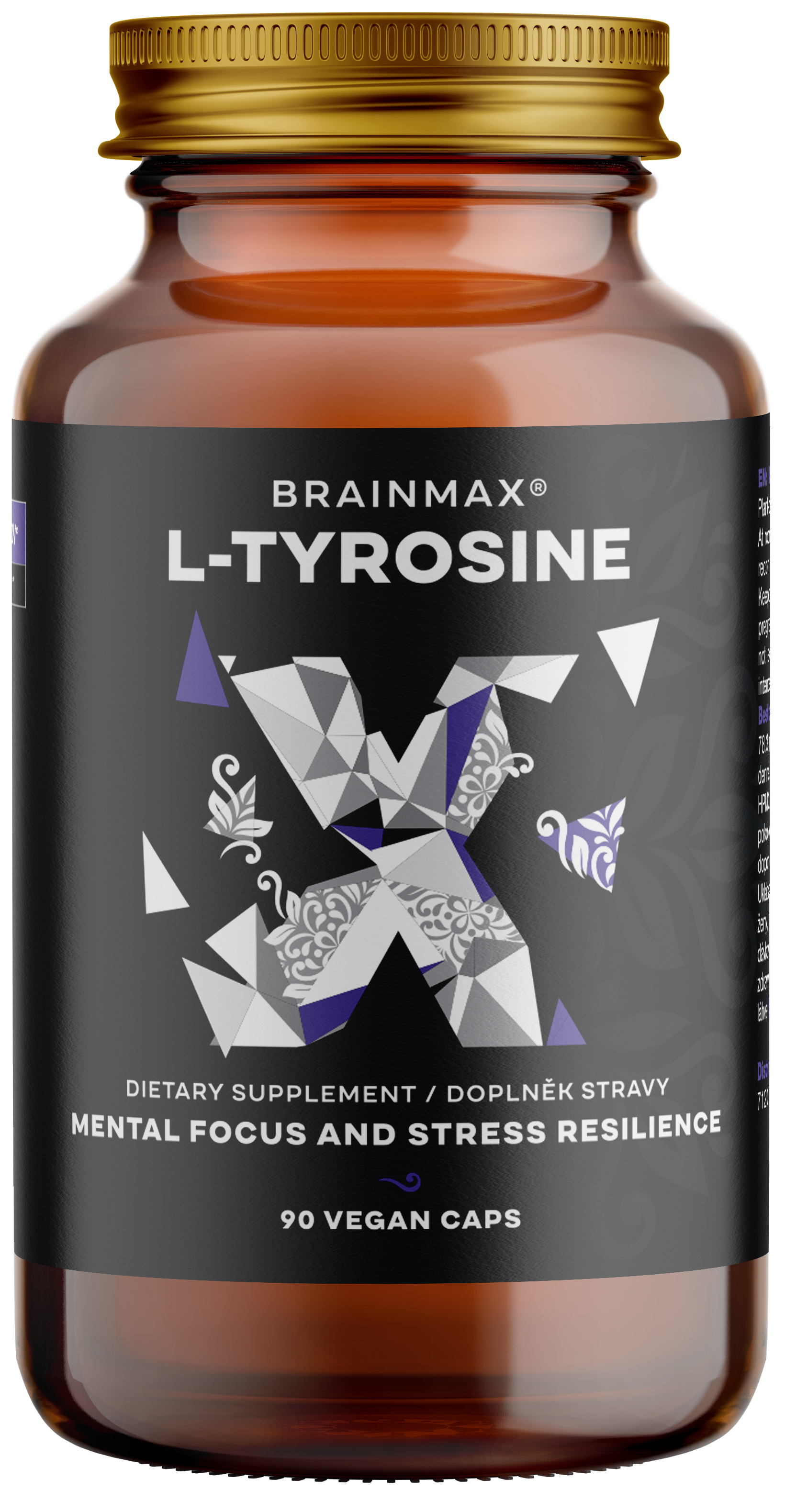 BrainMax L-Tyrosine, L-tyrosin, 750 mg, 90 rostlinných kapslí Obrázek