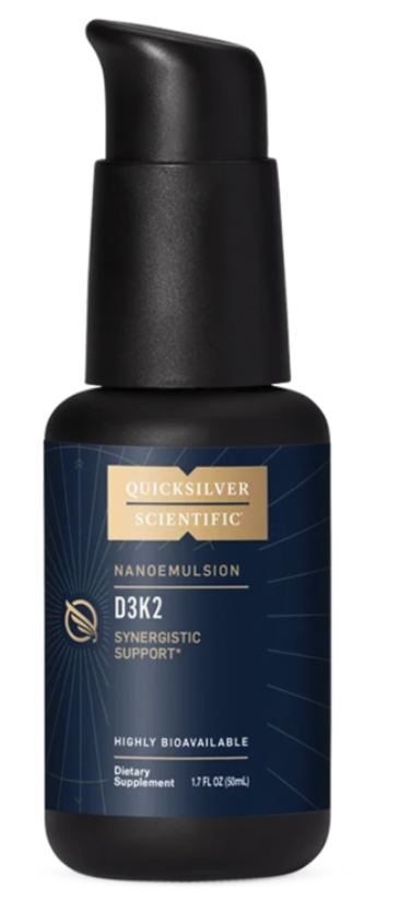 Quicksilver Scientific D3K2, vitaminy D3 a K2, podpora kostí, nanoemulze, 50 ml Obrázek