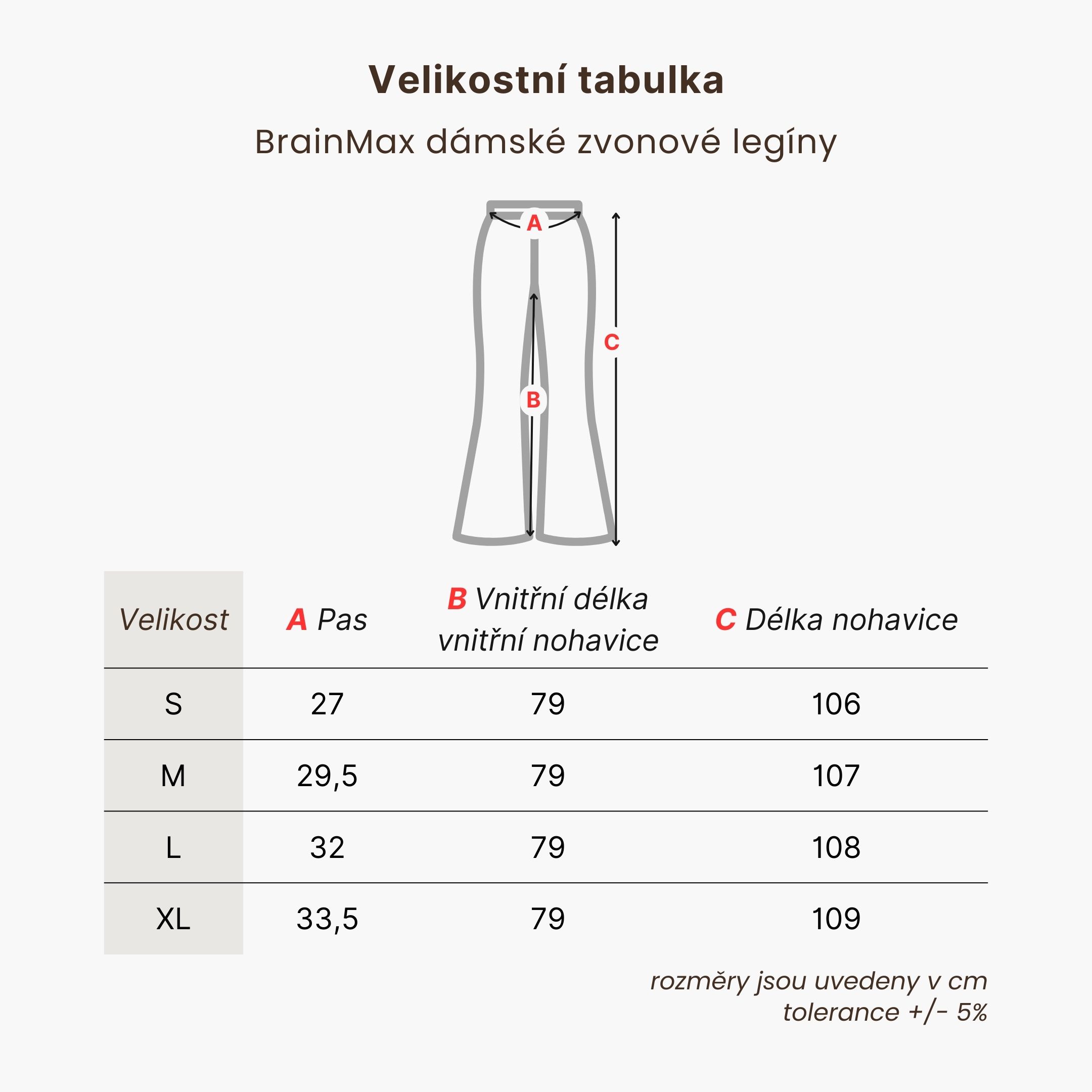 Dámské zvonové legíny, černé Velikost: XL Obrázek