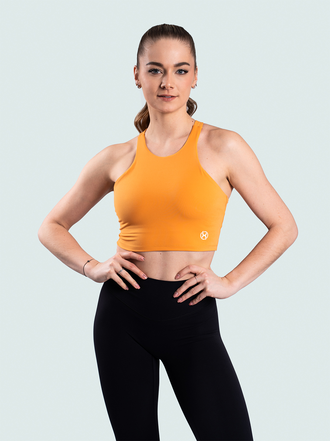 BrainMax dámský sportovní crop top, oranžový Velikost: L Obrázek