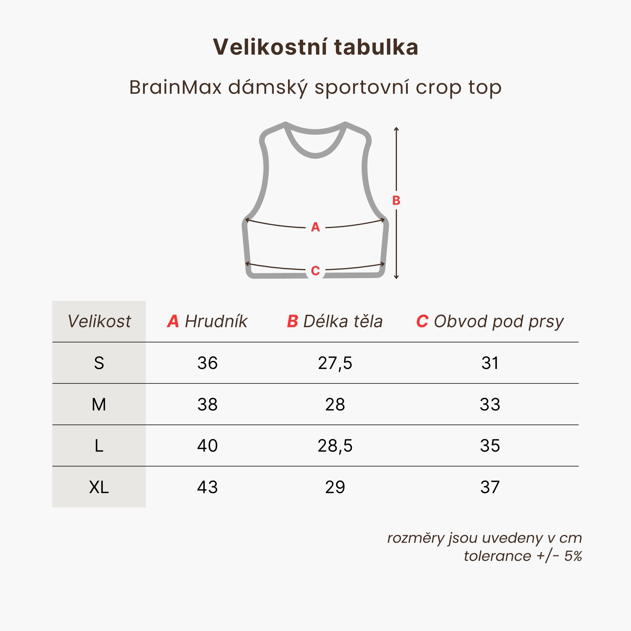 BrainMax dámský sportovní crop top, oranžový Velikost: L Obrázek